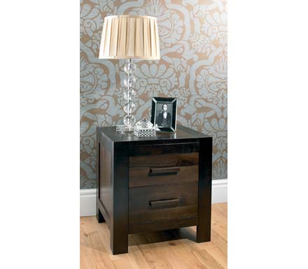 Clearance Stock Clearance - Lyon Walnut 2 Drawer Bedside Table