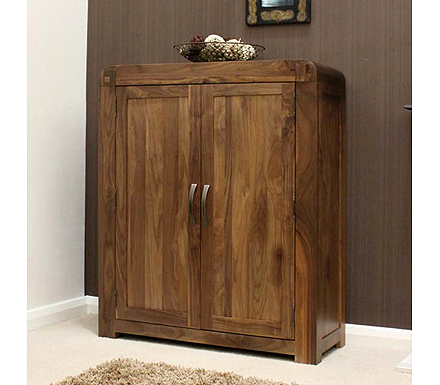 Clearance Stock Clearance - Shyra Solid Walnut Shoe Cabinet