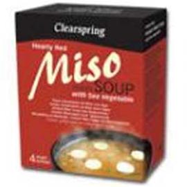Clearspring Hearty Red Miso Soup   Sea Veg - 4x10g