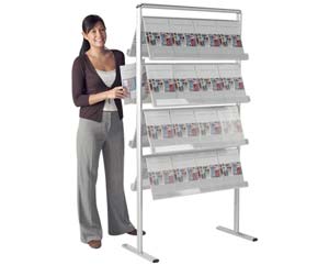 Clearview freestanding leaflet dispenser