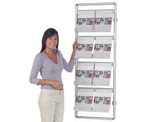 Clearview wall mounted leaflet dispenser