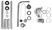 Clearwater Roll Top Bath Exposed Waste Kit (with Chain Waste) Chrome