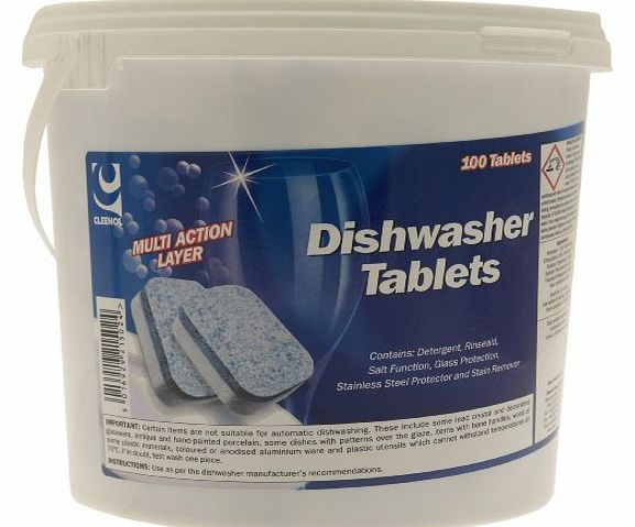 Cleenol 022221/100 6-in-1 Dishwasher Tablets