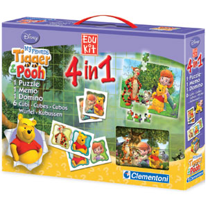 Clementoni My Friends Tigger and Pooh 4 in 1 Educational Kit Games