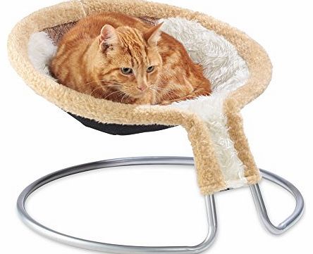 Cleo Deluxe Cat bed - Cat Napper Chair Bed - Brown Diamond Insert