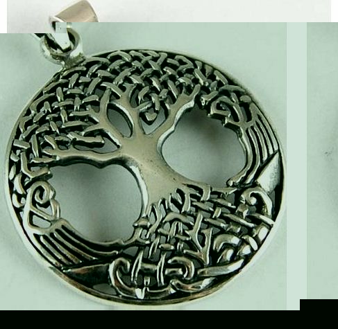 Pendant Silver Tree Celtic In Circle