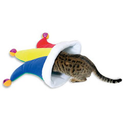 cleo Pet Jester Hat Crinkle Cat Bed