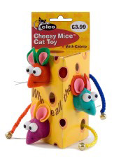 Cleo Cheesy Mice Cat Toys (3 Mice per Pack)