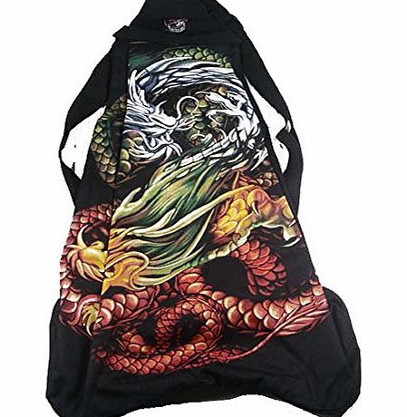 Cleo Red and White Dragons Strong Cotton Backpack or School Rucksack