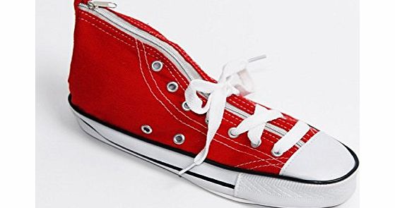 Clere Concepts Red Sneaker Pencil Case in a Converse Trainer Style