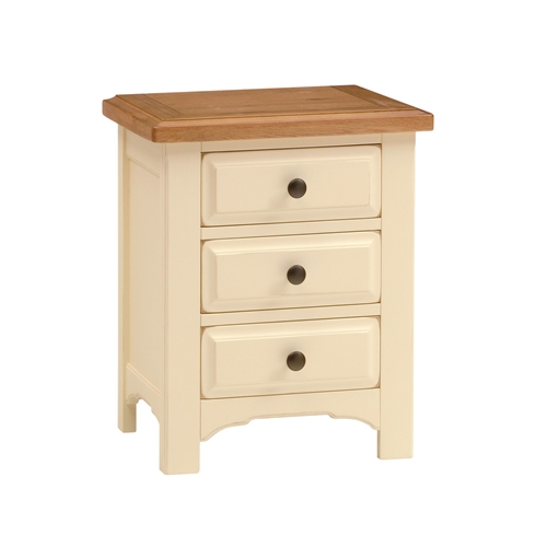 Clermont Painted 3 Drawer Bedside Table 902.407