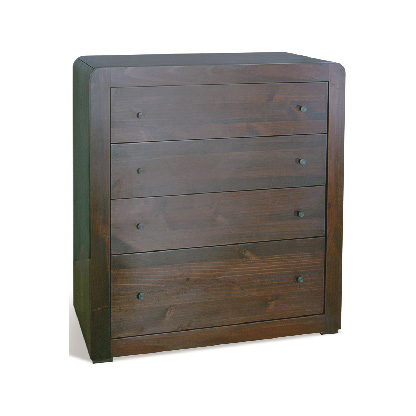 Clifton Walnut Dresser 4 Drawer