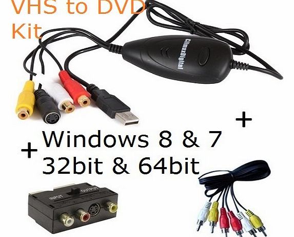 VCAP302 USB 2.0 VHS to DVD Converter/DVD Maker-easy way to convert and edit your VHS video Tapes to quality DVD. FREE software Bundle includes ArcSoft ShowBiz DVD 3.5, +Support Xbox 360/