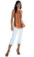 Womens Stripe Tunic Top