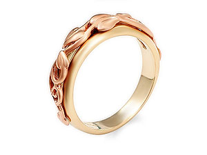 Clogau 9ct Rose And Yellow Gold Ivy Leaf Ring -