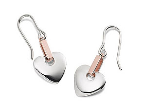 Clogau 9ct Rose Gold And Silver Cariad Heart