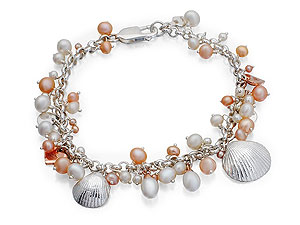 Clogau 9ct Rose Gold And Silver Freshwater