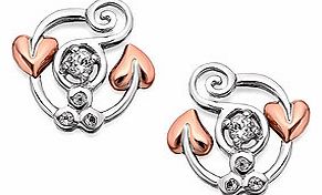 Clogau 9ct Rose Gold And Silver White Topaz