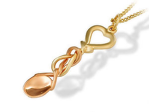 9ct Yellow And Rose Gold Lovespoon