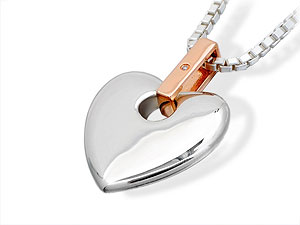 Clogau Silver And 9ct Rose Gold Cariad Pendant