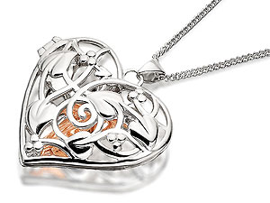 Clogau Silver And 9ct Rose Gold Heart Fairy