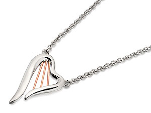 Silver And 9ct Rose Gold Heartstrings
