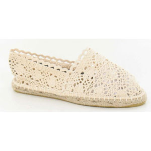Crochet Espadrille - Beige