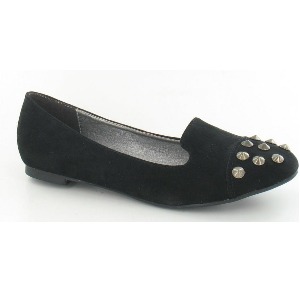 Cloggs Stud Toe Loafer - Pewter / Black