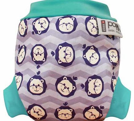 Close Pop In Lion Print Swim Nappy - Size 5