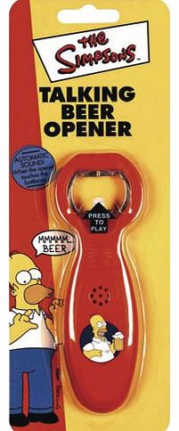 Close Up THE SIMPSONS TALKING BEER BOTTLE OPENER HOMER
