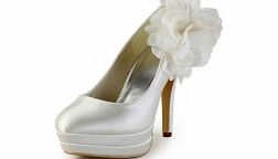 CLOSED Toe Platform Pumps Satin Stiletto Heel