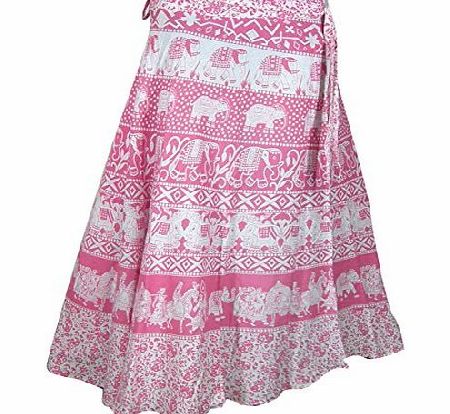 ClothesnCraft Evening Indian Clothing Block Print Rayon Wrap Skirt