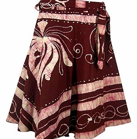 ClothesnCraft India Clothing Batik Print Cotton Wrap Skirt Designer Dresses