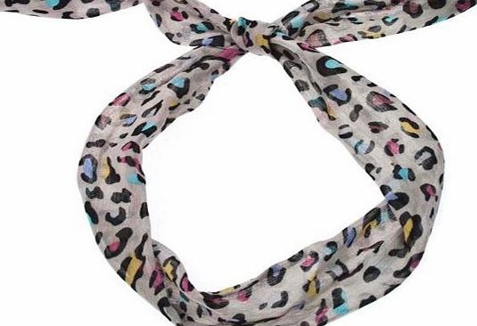 Cloud 9 Wire headband Stylish Retro Wire Hair Band Women Head Hair Band (Leopard-Grey)