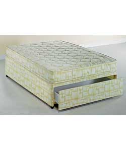 cloud Nine Riga Double Divan Medium Firm Mattress End Drawer
