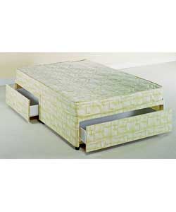 cloud Nine Riga King Size Divan Medium 2 drawers/End Drawer