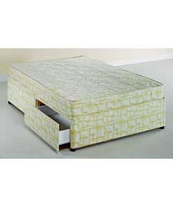cloud Nine Riga King Size Divan Medium Mattress - 2 Drawers