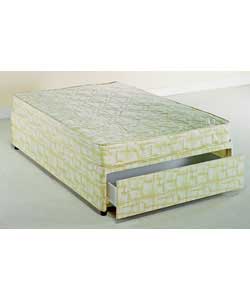cloud Nine Riga King Size Divan Medium Mattress - End Drawer
