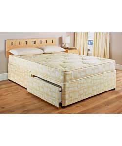 cloud Nine Riga King Size Divan Tufted Trizone - 2 Drawers