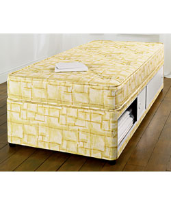 cloud Nine Riga Single Divan Tufted Mattress - Slide Storage