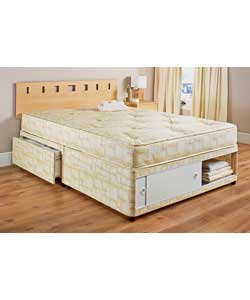 cloud Nine Riga Tufted King Size Divan - 2 Drawer/End Slide