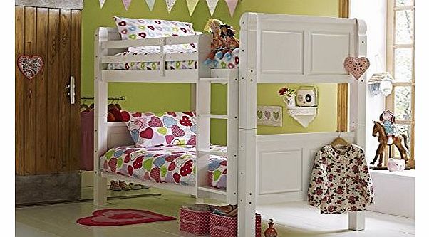 CloudSeller  3FT SOLID PINE BUNK BED IN WHITE FINISH SPLIT INTO TWO BEDS EXCELLENT QUALITY