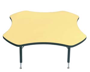 Clover top height adj themed table