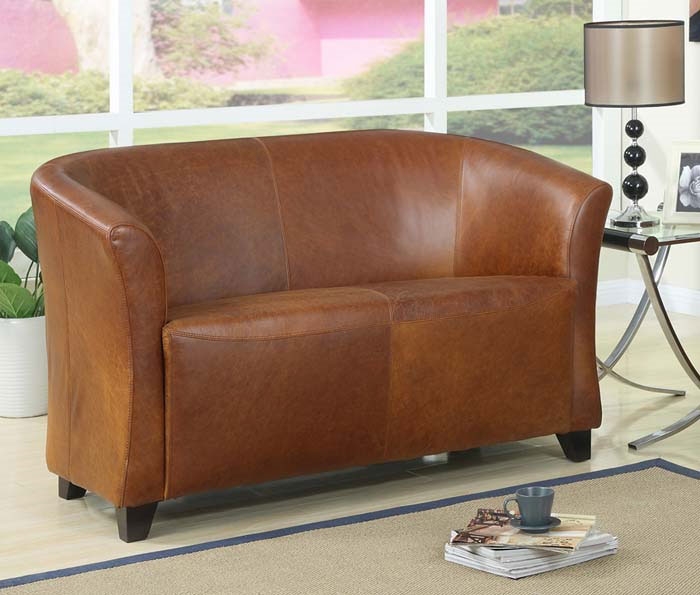 Club Antique Leather 2 Seater Sofa