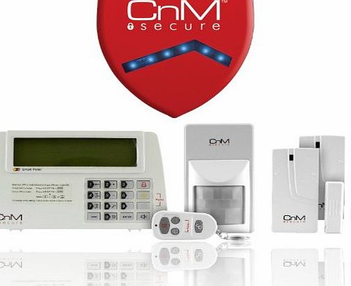 CnM Secure CnM Security Wireless Multi User Keypad amp; Fob Controlled Burglar Alarm System with Bell Box Kit