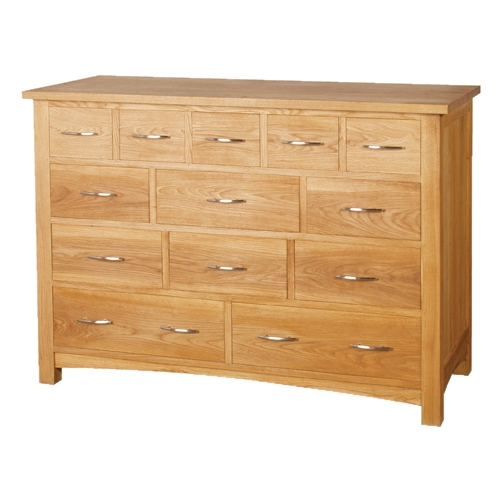 Coach House Brooklyn Oak 13 Drawer Chest