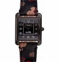 Coach Ladies Page Two Tone Leather Strap Watch