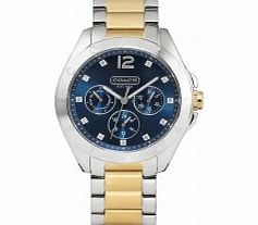 Coach Ladies Tristen Two Tone Chronograph Watch