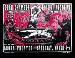 COAL CHAMBER Limited Edition Concert Poster - by Lindsey Kuhn of Swamp Co
