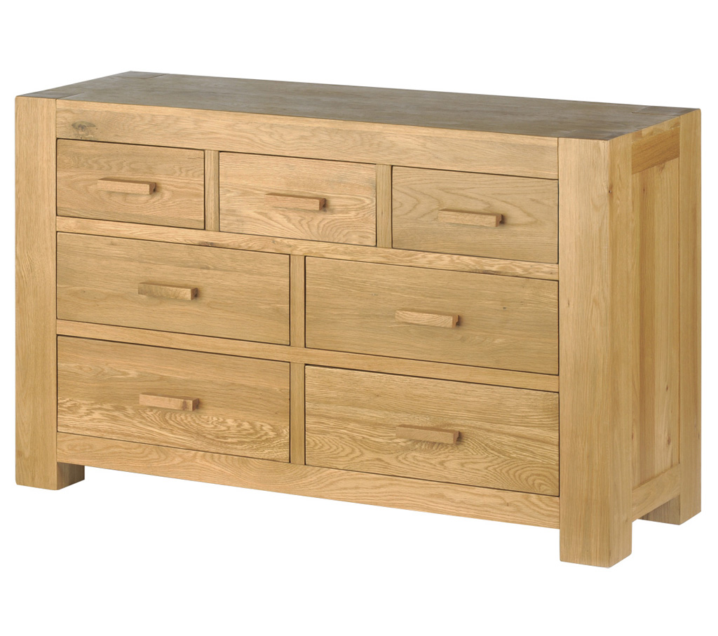 2 Coast chunky oak 7 drawer chest